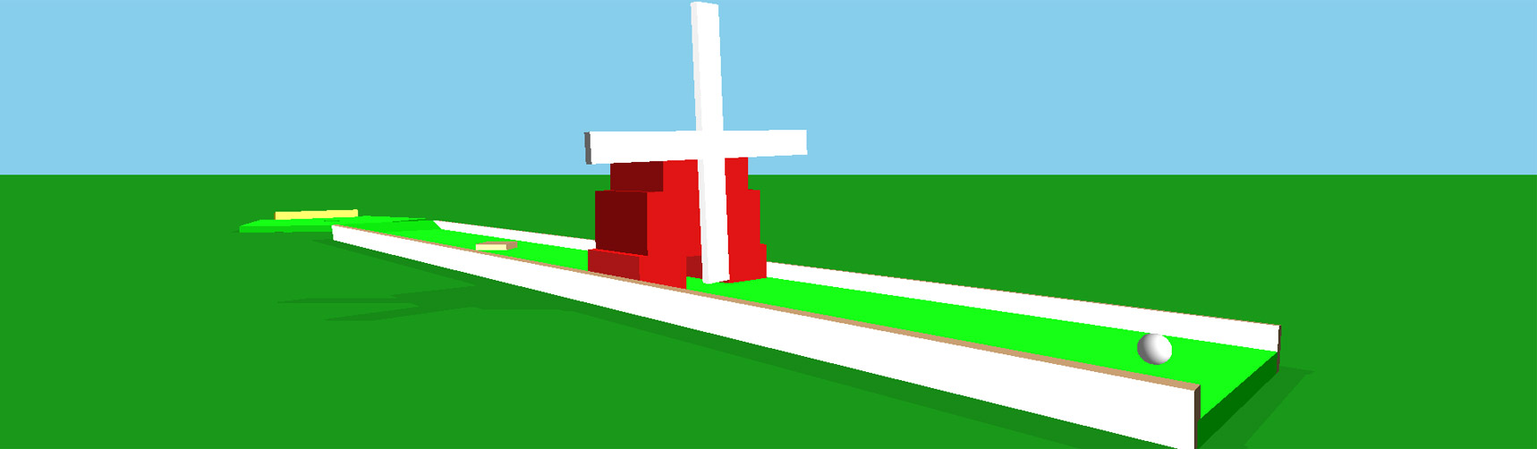 An image of a minigolf course from the Minigolf game