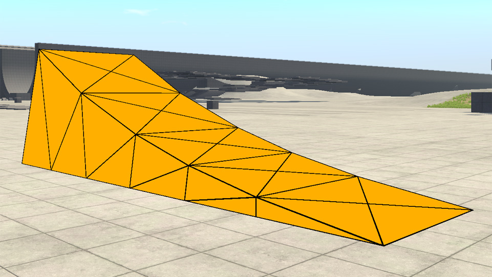 Screenshot of the ramp in an orange colour.